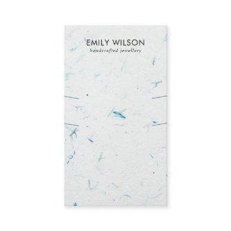 AQUA PETAL HANDMADE PAPER LONG NECKLACE DISPLAY