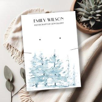 AQUA PINE TREE FOREST NECKLACE EARRING DISPLAY