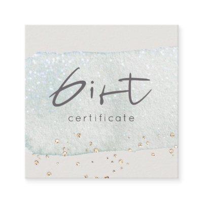 Aqua Silver Brush Stoke Logo Gift Certificate