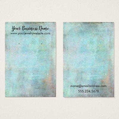 Aqua Vintage Grunge Earring Holder Display Cards