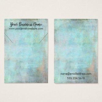 Aqua Vintage Grunge Necklace Holder Display Cards