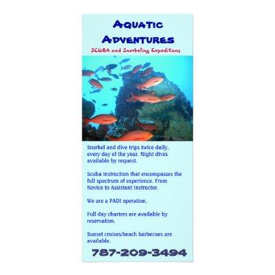 Aquatic Adventures, rack card