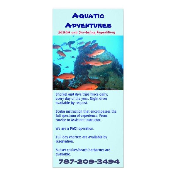 Aquatic Adventures, rack card