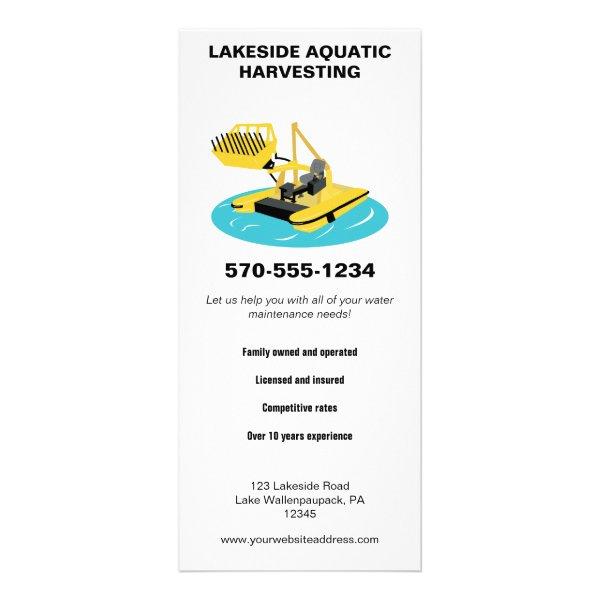 Aquatic Harvester Construction Vehicle Boat Custom Rack Card