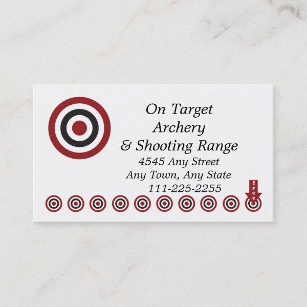 Archery Shoot Range - Customer Loyalty Punch Card