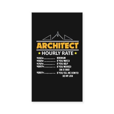 Architect Hourly Rate Funny Handyman Dad