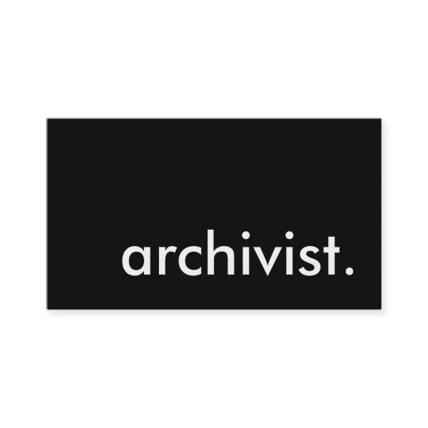 archivist.