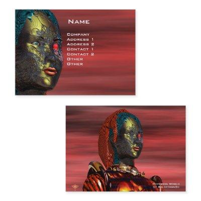 ARES CYBORG PORTRAIT , Red Yellow Science Fiction