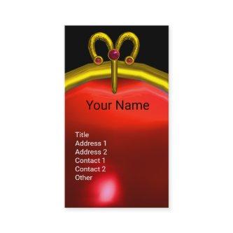 ARIES GOLD ZODIAC JEWEL RED RUBY MONOGRAM Black