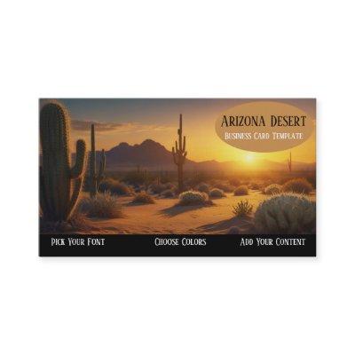 Arizona Cactus Sunset Desert