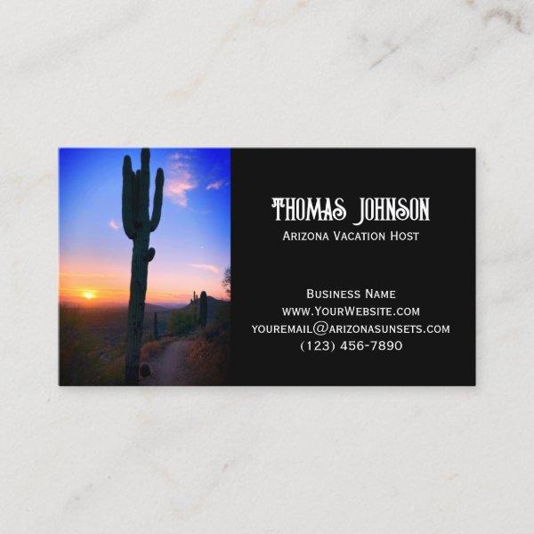 Arizona Saguaro Cactus Sunset Personalized