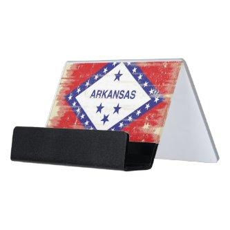 Arkansas grunge Flag Desk  Holder