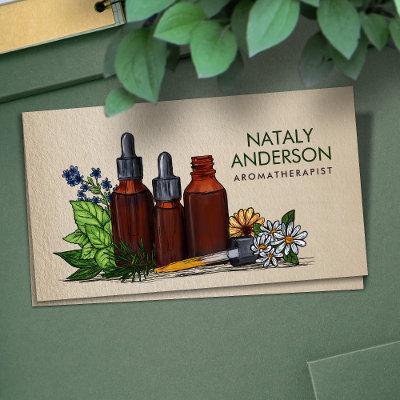 Aromatherapy oils Watercolor Illustration
