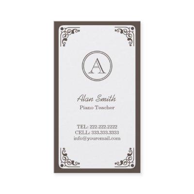 Art Deco Border Piano Teacher