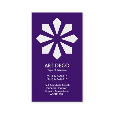 Art Deco Flower Star - Deep Purple 330066