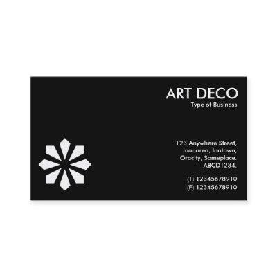 Art Deco Flower Symbol - Black
