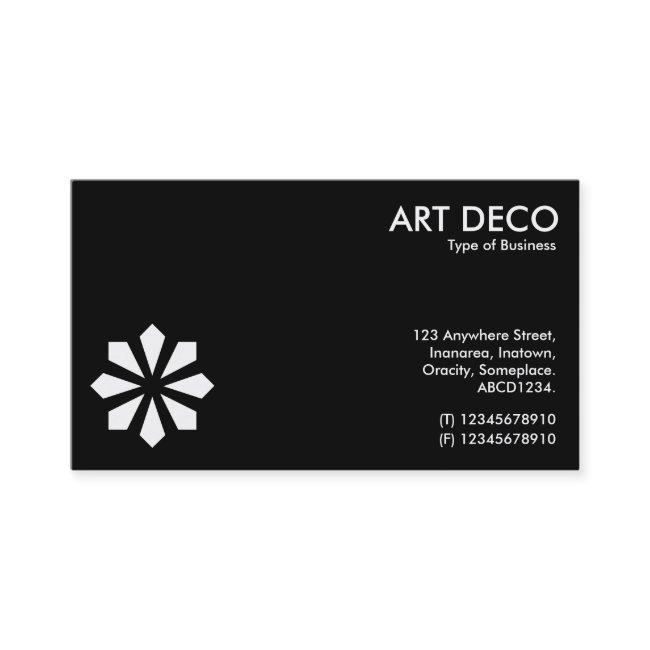 Art Deco Flower Symbol - Black
