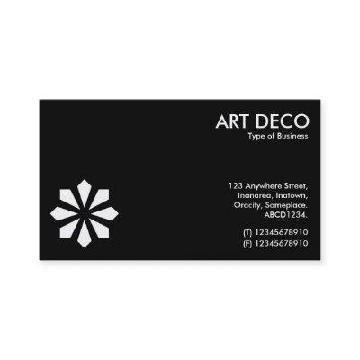 Art Deco Flower Symbol - Black (Gold Card)