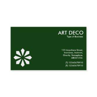 Art Deco Flower Symbol - Dark Green 003300
