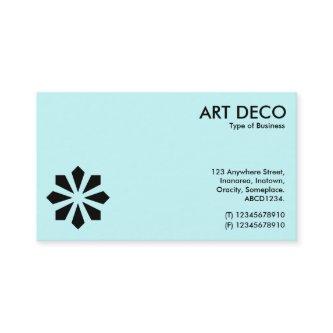Art Deco Flower Symbol - Light Blue