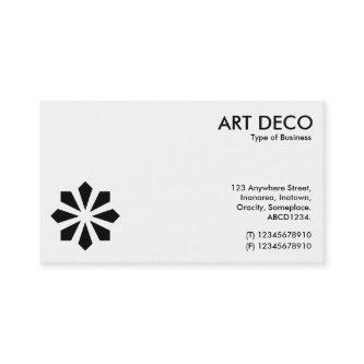 Art Deco Flower Symbol - White and Black