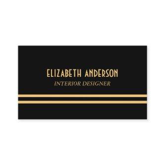 Art Deco Stylish Lines - Gold & Black