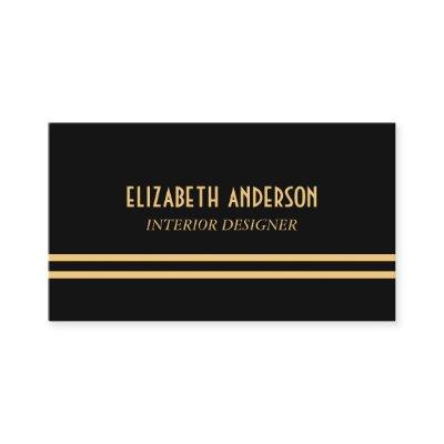 Art Deco Stylish Lines - Gold & Black