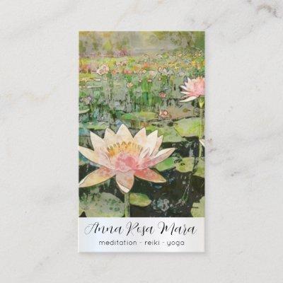 *~* Art Lotus Water Lily Flower AP67 QR