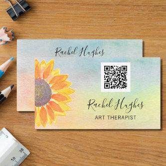 Art Therapist QR Code Sunflower