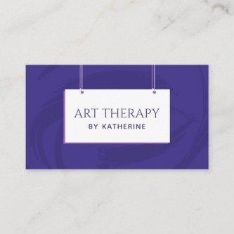 Art Therapy Psychotherapy Simple Minimalist Purple