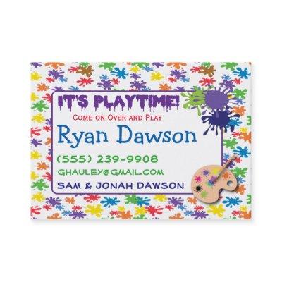 Artist and Painter Playdate Card