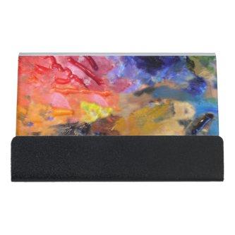 Artist Painter's Palette Colorful Paint  Desk  Holder