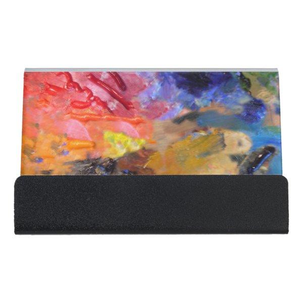Artist Painter's Palette Colorful Paint  Desk  Holder