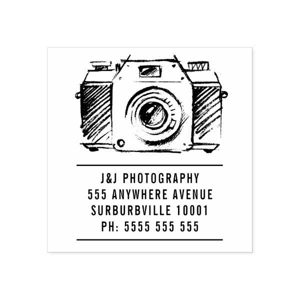 Artist SLR Film Camera Photographer Rubber Stamp