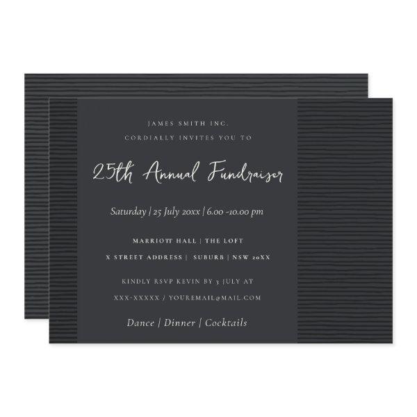 ARTISTIC BLACK SKETCH STRIPED LINE CORPORATE EVENT INVITATION