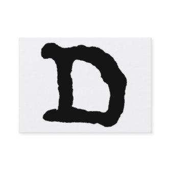 Artistic Letter "D" Hand Lettered Style Initial