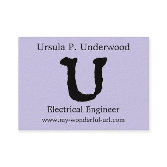 Artistic Letter "U" Hand Lettered Style Initial