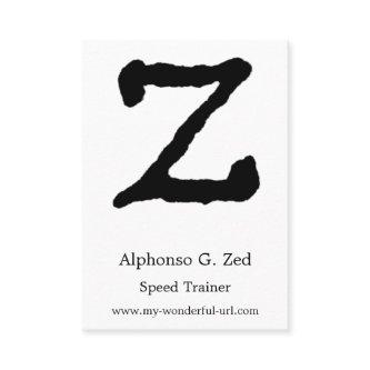 Artistic Letter "Z" Hand Lettered Style Initial