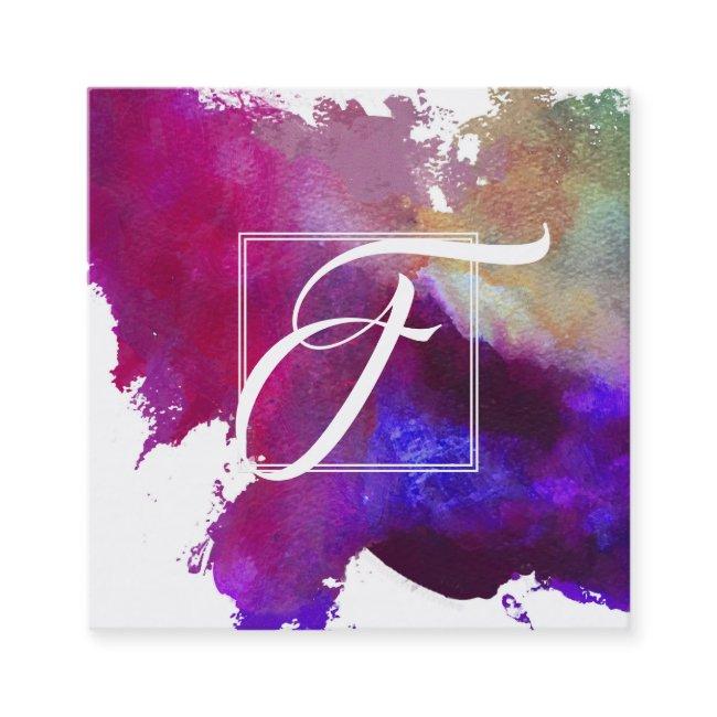 Artistic Pink Abstract Watercolor Art Square