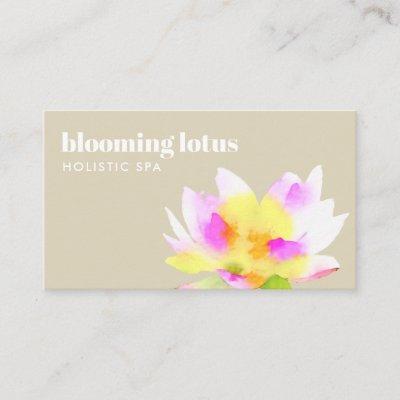 Artistic Watercolor Lotus Flower Natural Beauty