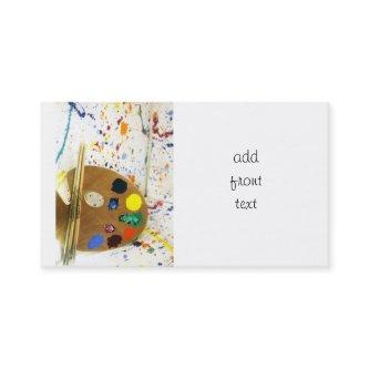 Artists Paint Splatter And Palette of Paint