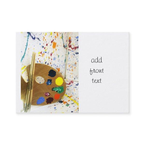 Artists Paint Splatter And Palette of Paint