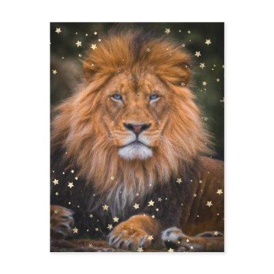 *~* Artsy AP23 Artistic Celestial  SOFT Brown LION Postcard