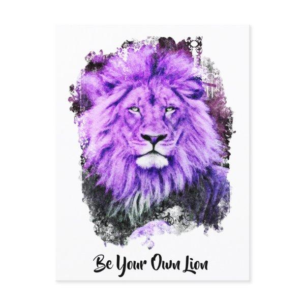 *~* Artsy AP23 Artistic Painting Violet LION  Postcard