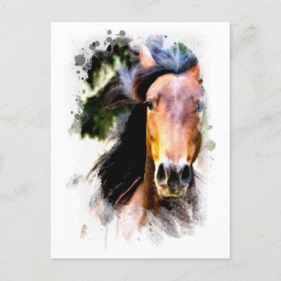 *~* Artsy Horse AR22 Artistic  Painting Equine Postcard