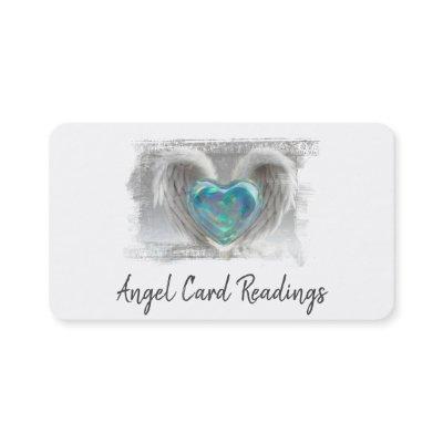 *~* Artsy Opal Heart Angel Wings AP78 QR