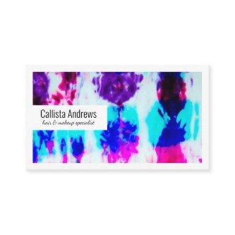 Artsy Summer Pink Blue Colorful Tie Dye Pattern