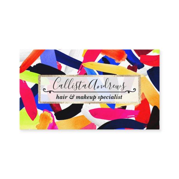 Artsy Vibrant Colorful Brushstroke Explosion Art