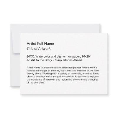 Artwork Exhibition Art Show Placards Thank You Card