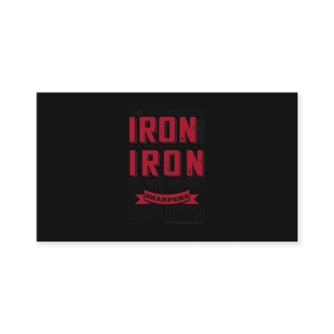 As Iron Sharpens Iron, So One Person Sharpens